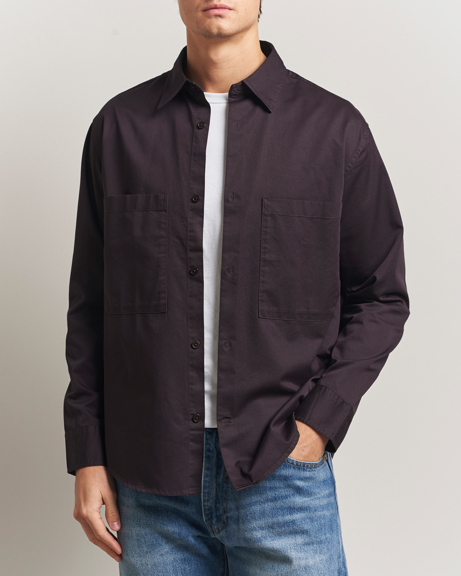 Heren | Overhemden | NN07 | Freddy Tencel Workwear Shirt Dusky Port