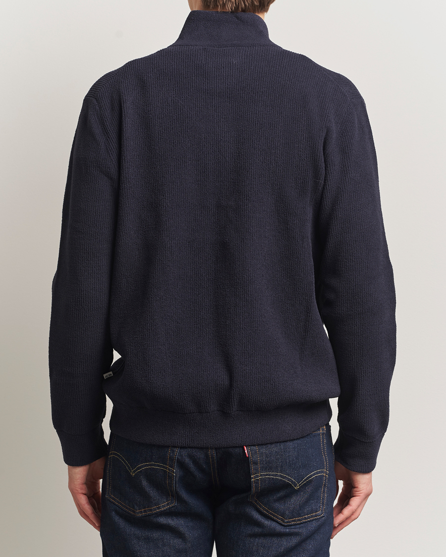 Heren | Truien | NN07 | Danny Rib Knitted Full Zip Navy Blue