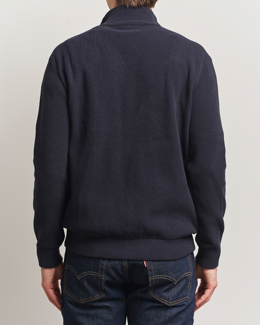 Heren | Truien | NN07 | Danny Rib Knitted Half Zip Navy Blue