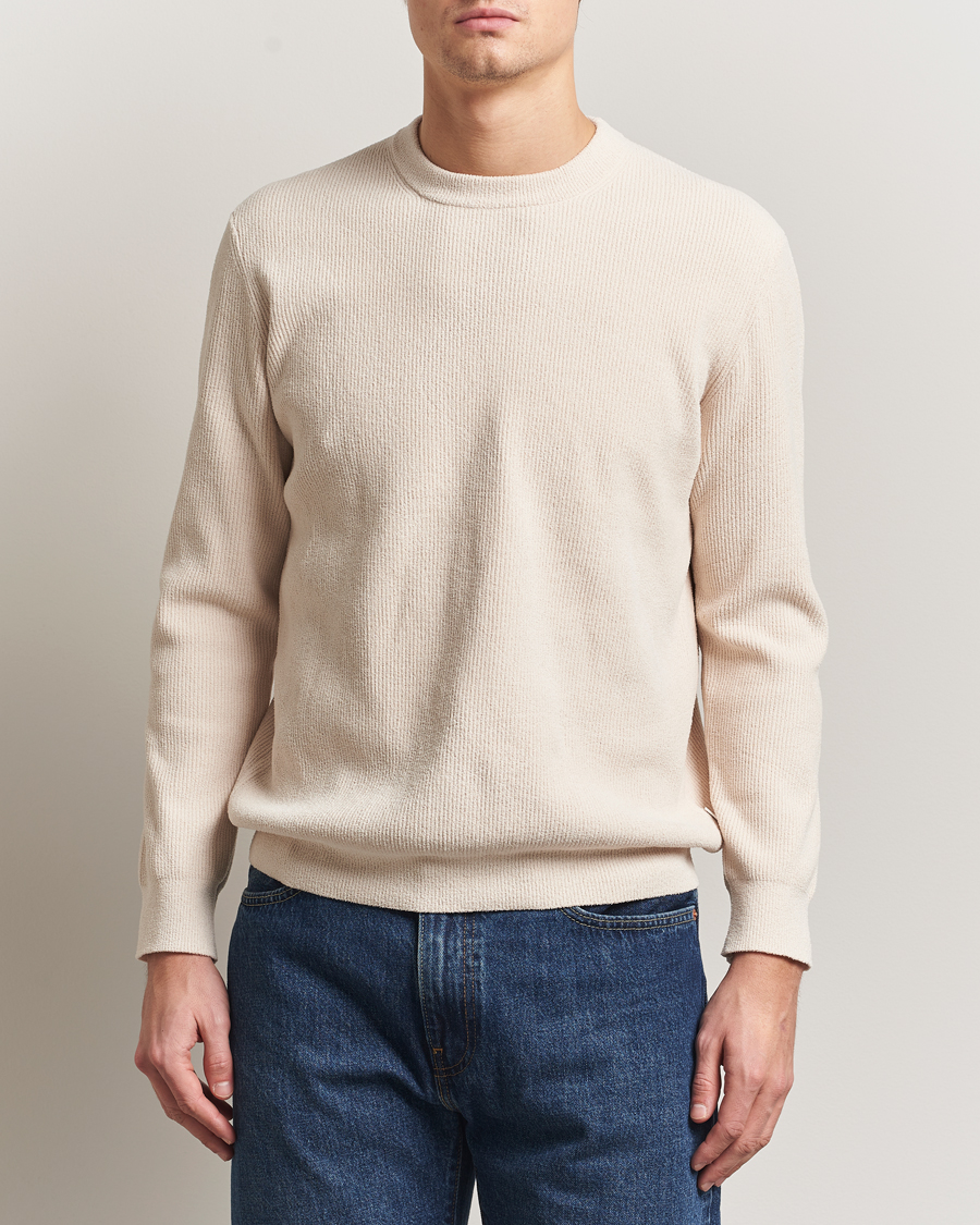 Heren | Truien | NN07 | Danny Rib Knitted Crew Neck Ivory