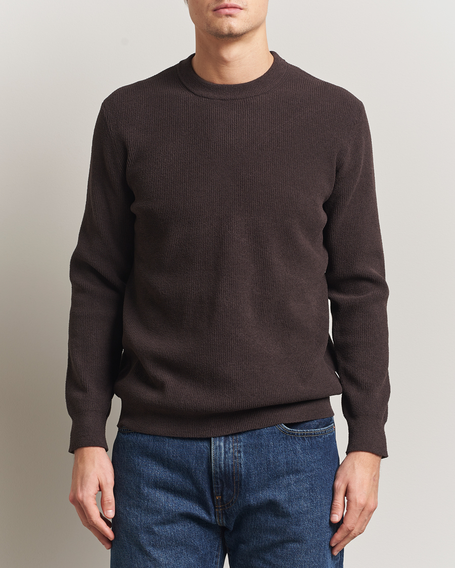 Heren | Truien | NN07 | Danny Rib Knitted Crew Neck Dusky Port