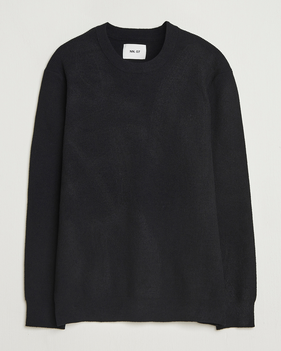 Heren | Truien | NN07 | Danny Rib Knitted Crew Neck Black