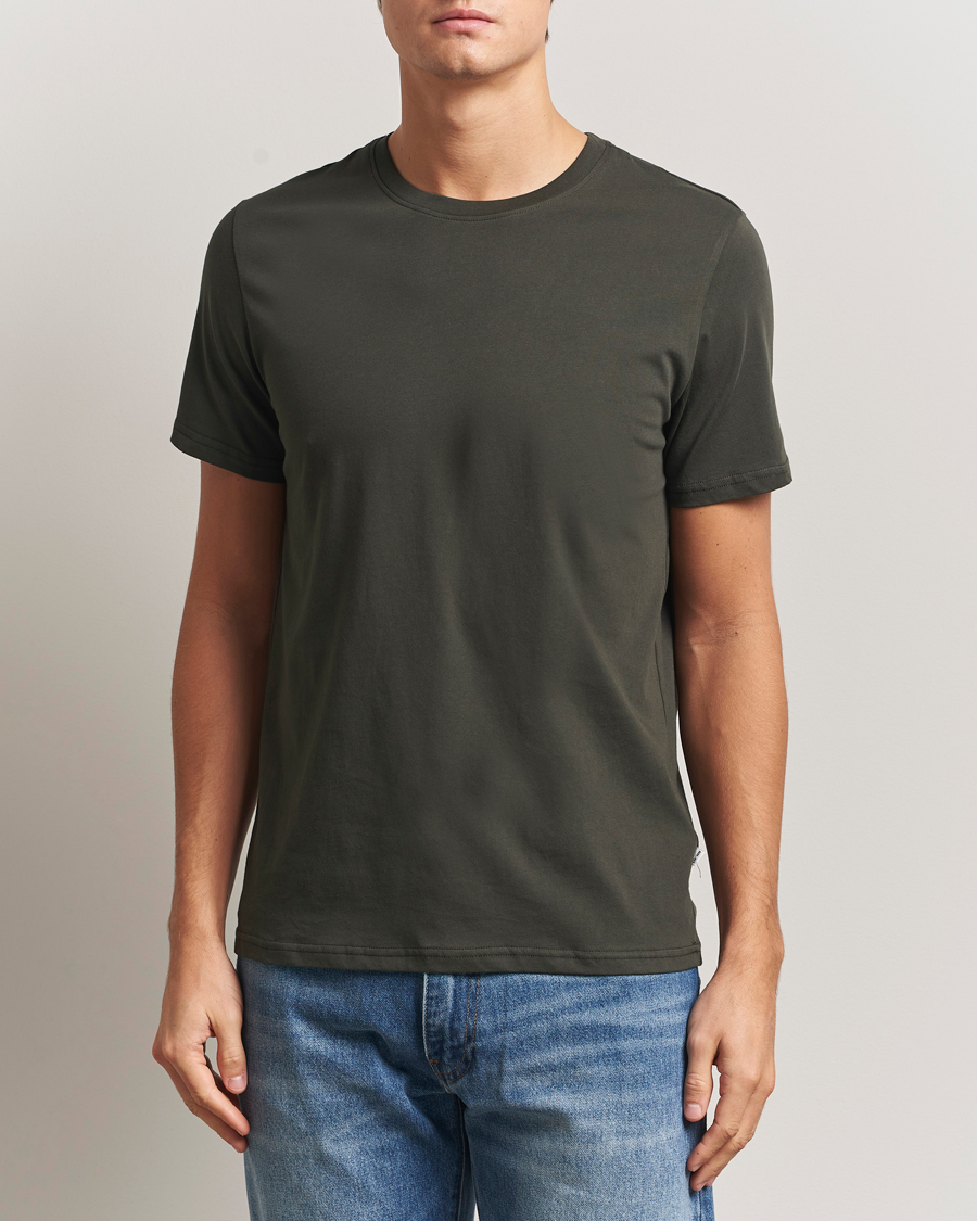 Heren | T-shirts | NN07 | Percy Crew Neck T-Shirt Dark Army