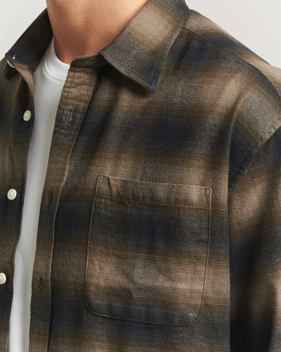 Heren | Overhemden | NN07 | Deon Flannel Checked Shirt Black/Green