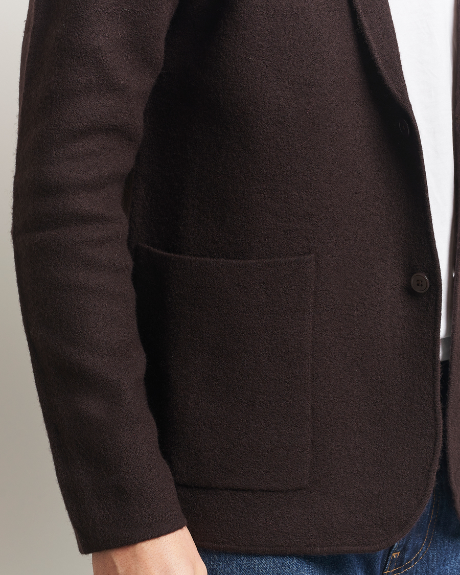 Heren | Blazers | NN07 | Lucas Boiled Wool Blazer Dusky Port