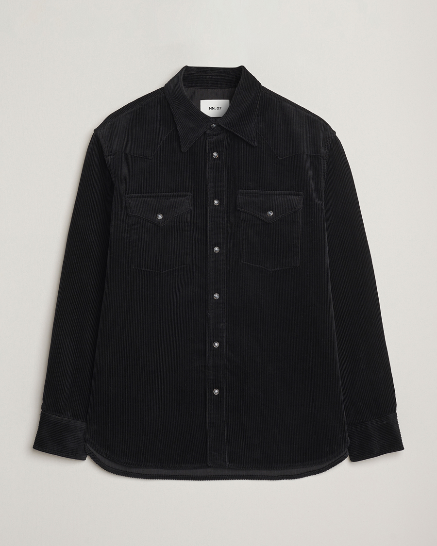 Heren | Overhemden | NN07 | Ricky Corduroy Overshirt Black