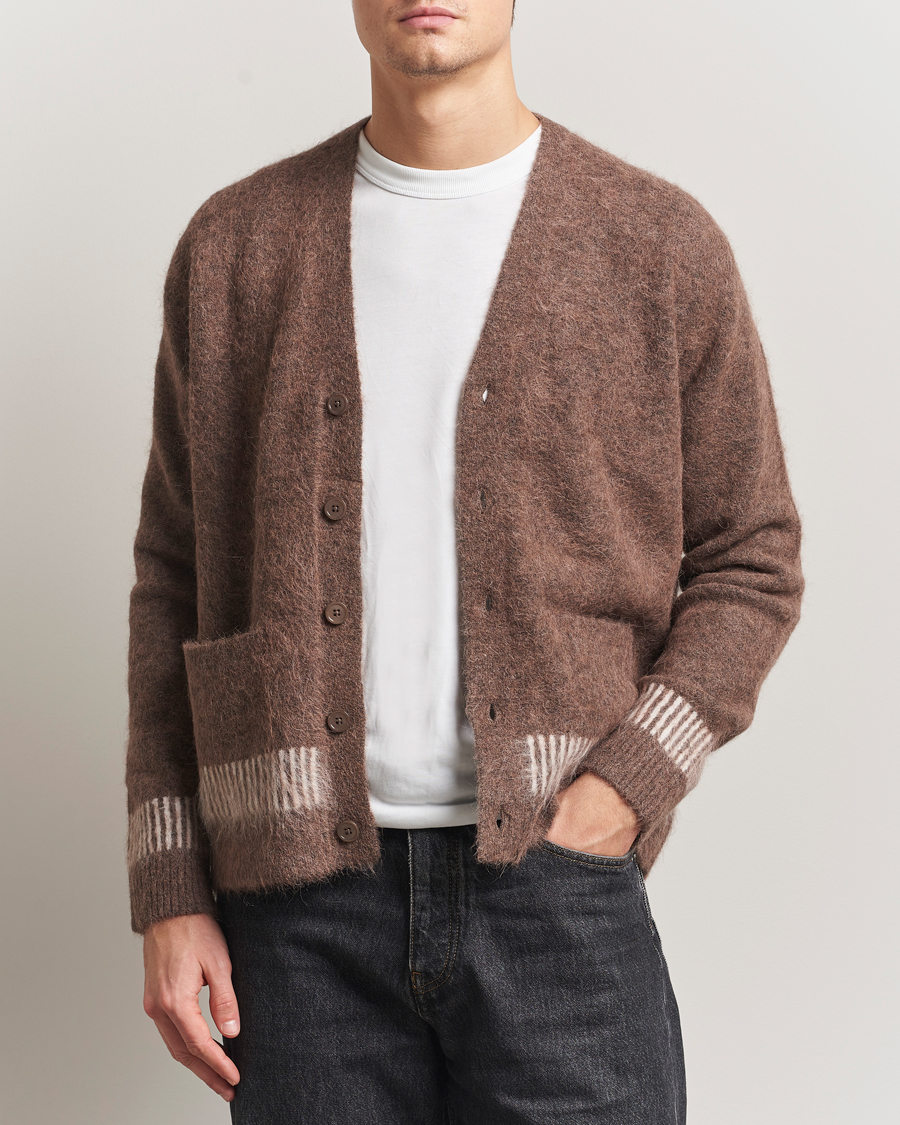 Heren | Truien | NN07 | Russell Alpaca Knitted Cardigan Mable Husk
