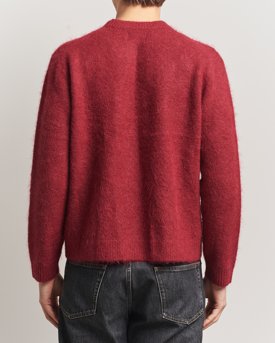 Heren | Truien | NN07 | Russell Alpaca Knitted Crew Neck Cranberry