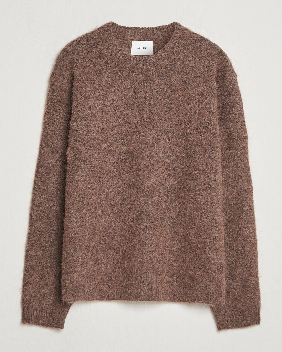 Heren | Truien | NN07 | Russell Alpaca Knitted Crew Neck Mable Husk