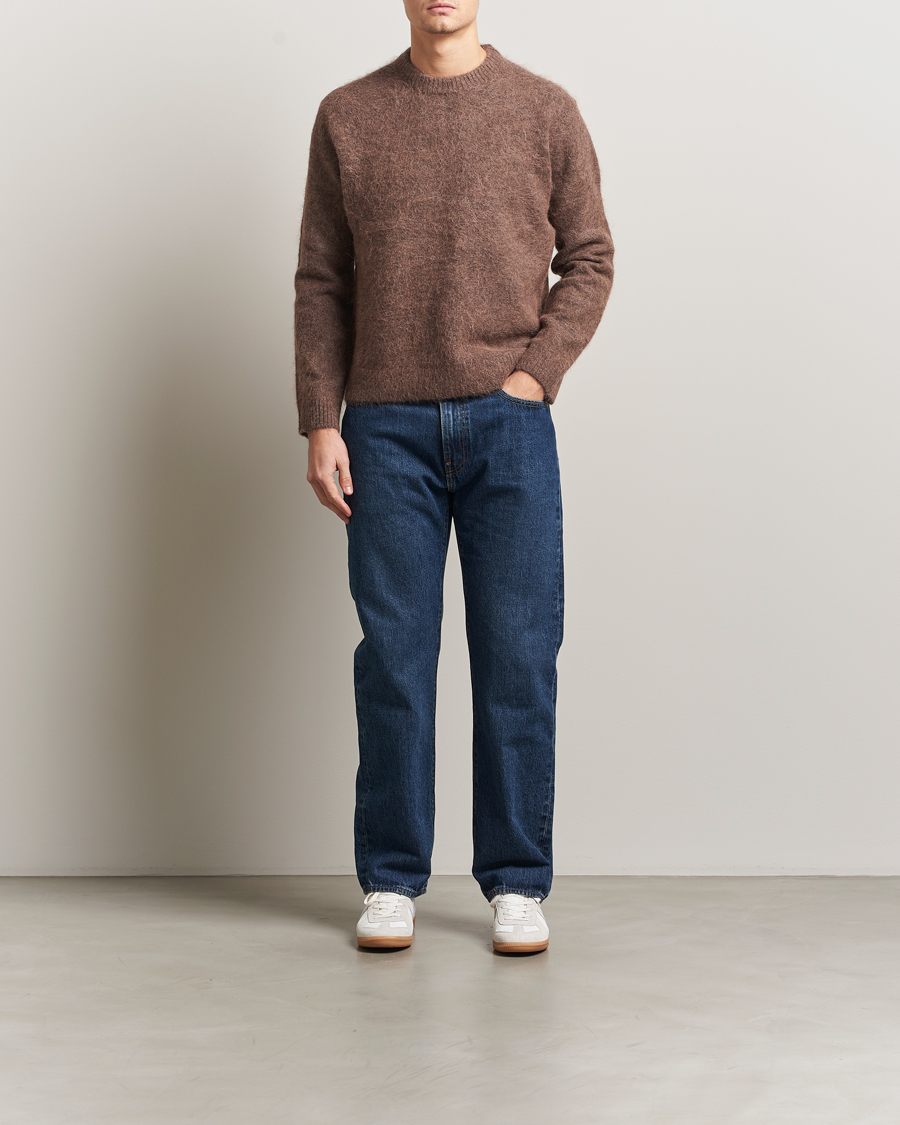 Heren | Truien | NN07 | Russell Alpaca Knitted Crew Neck Mable Husk