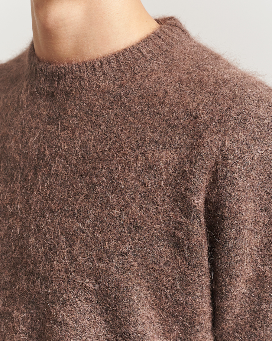 Heren | Truien | NN07 | Russell Alpaca Knitted Crew Neck Mable Husk