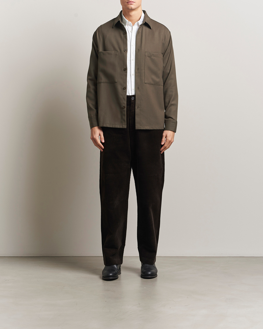 Heren | Overhemden | NN07 | Freddy Wool/Tencel Overshirt Mable Husk