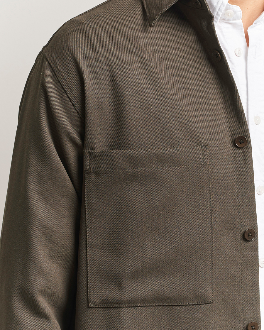 Heren | Overhemden | NN07 | Freddy Wool/Tencel Overshirt Mable Husk