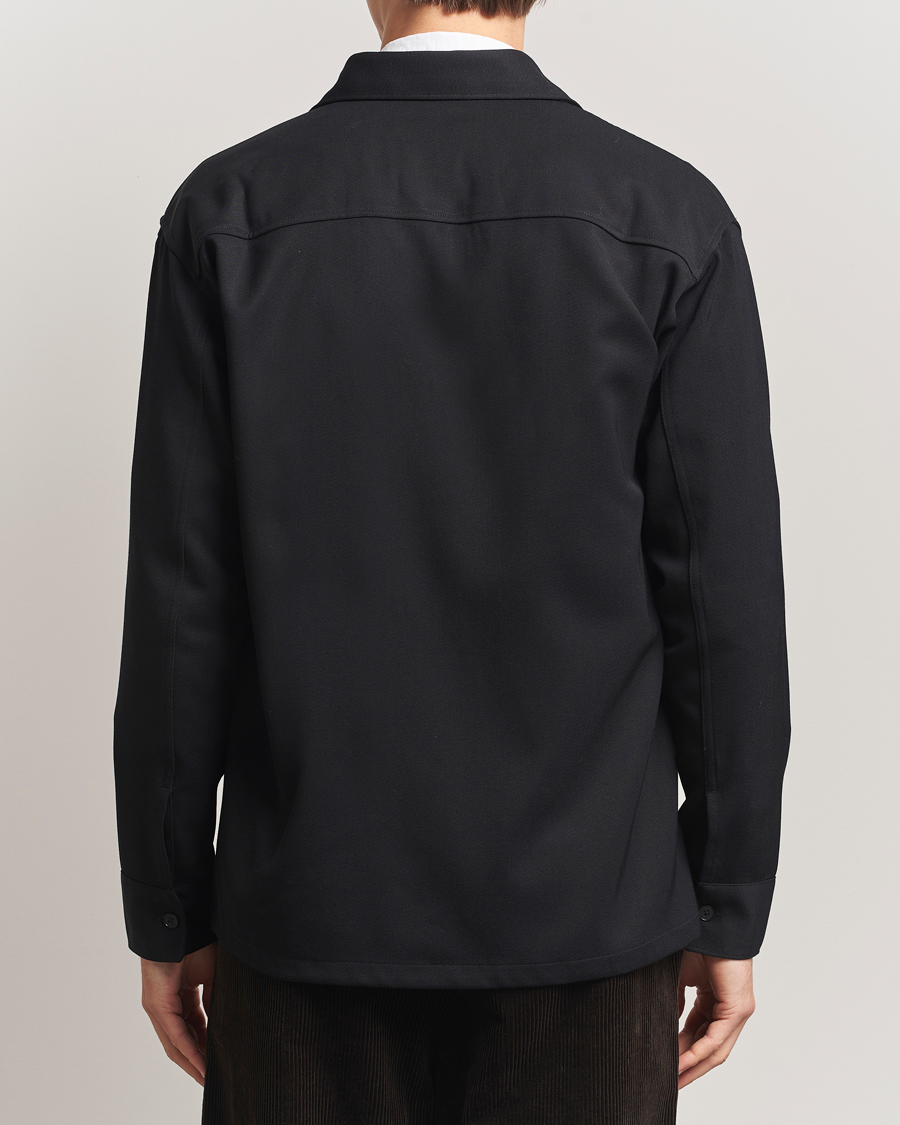 Heren | Overhemden | NN07 | Freddy Wool/Tencel Overshirt Black