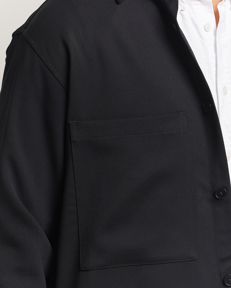 Heren | Overhemden | NN07 | Freddy Wool/Tencel Overshirt Black