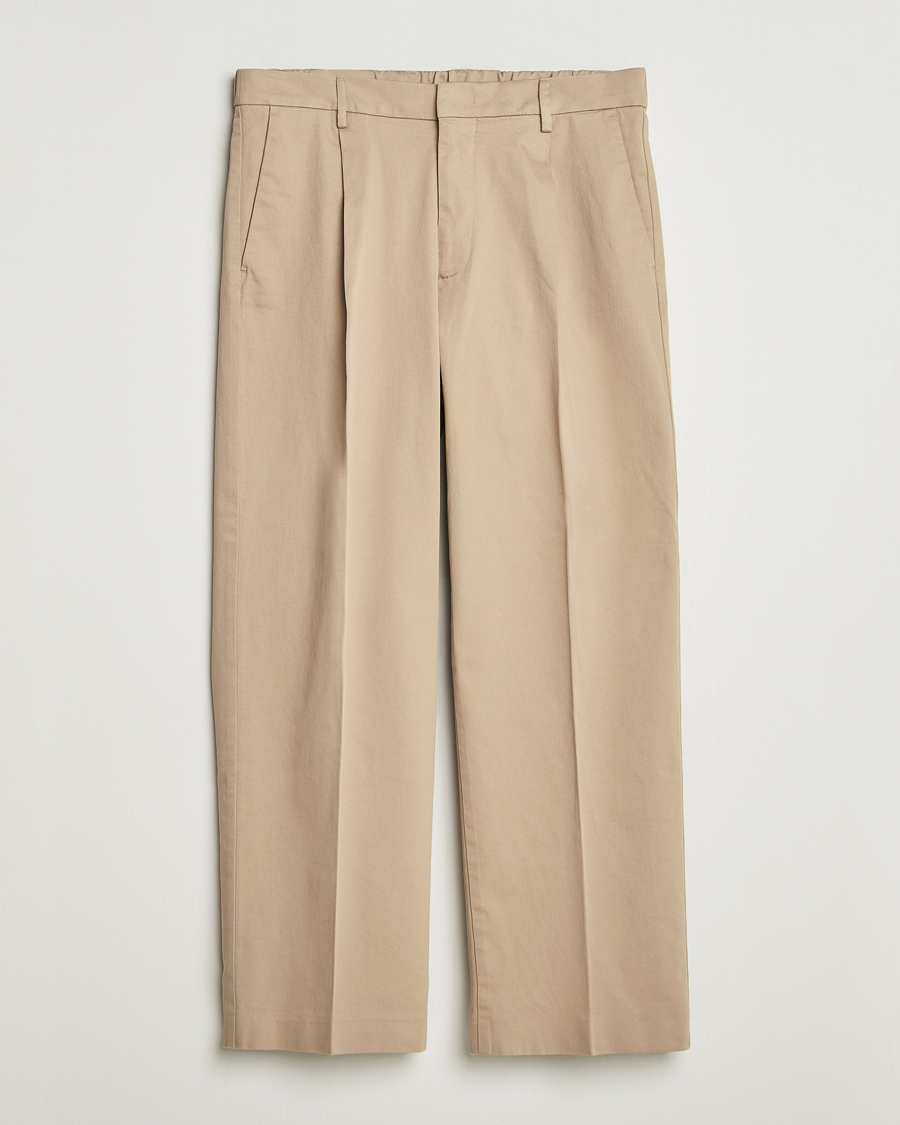 Heren | Broeken | NN07 | Kay Relaxed Fit Pleated Trousers Desert Khaki