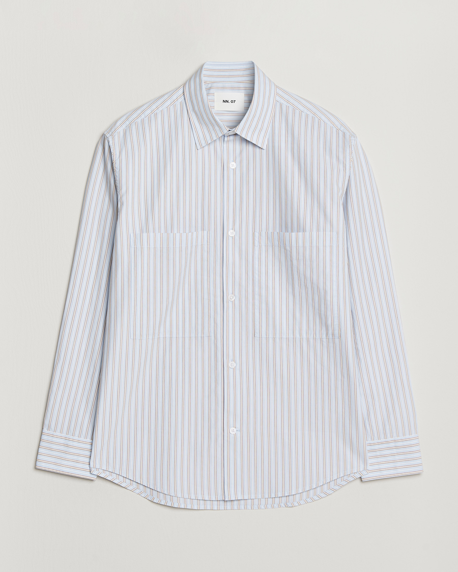 Heren | Overhemden | NN07 | Freddy Striped Poplin Shirt Multi