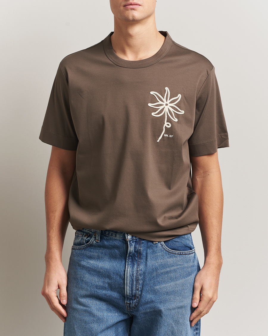 Heren | T-shirts | NN07 | Pedro Embroidered T-Shirt Mable Husk