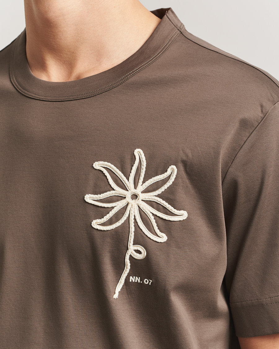 Heren | T-shirts | NN07 | Pedro Embroidered T-Shirt Mable Husk