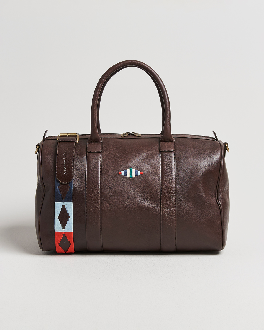 Heren | Tassen | Pampeano | Varon Small Leather Weekend Bag Brown