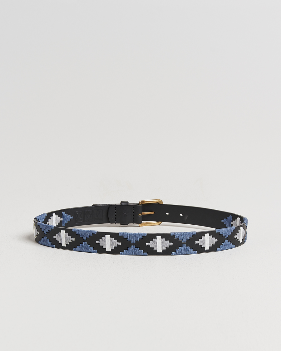 Heren | Riemen | Pampeano | Sierra Hand Stitched Classic Leather Belt 3,5cm Black