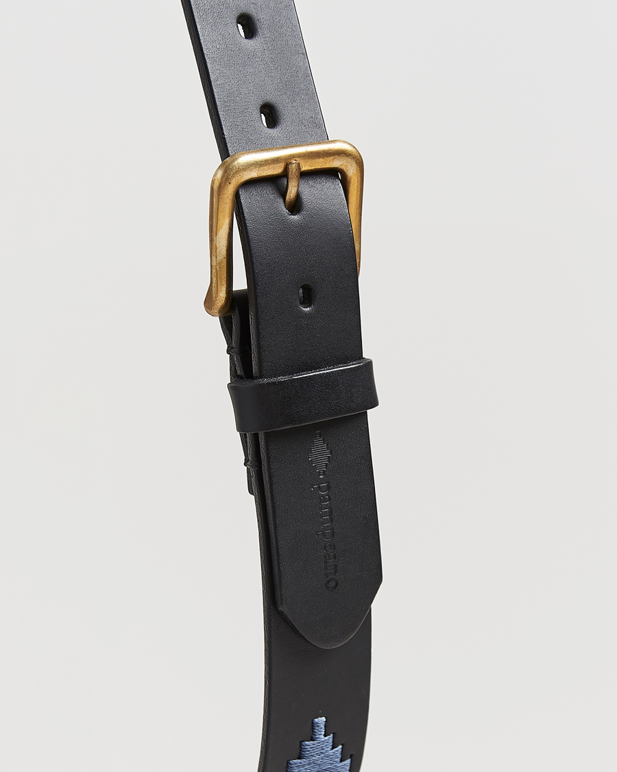 Heren | Riemen | Pampeano | Sierra Hand Stitched Classic Leather Belt 3,5cm Black