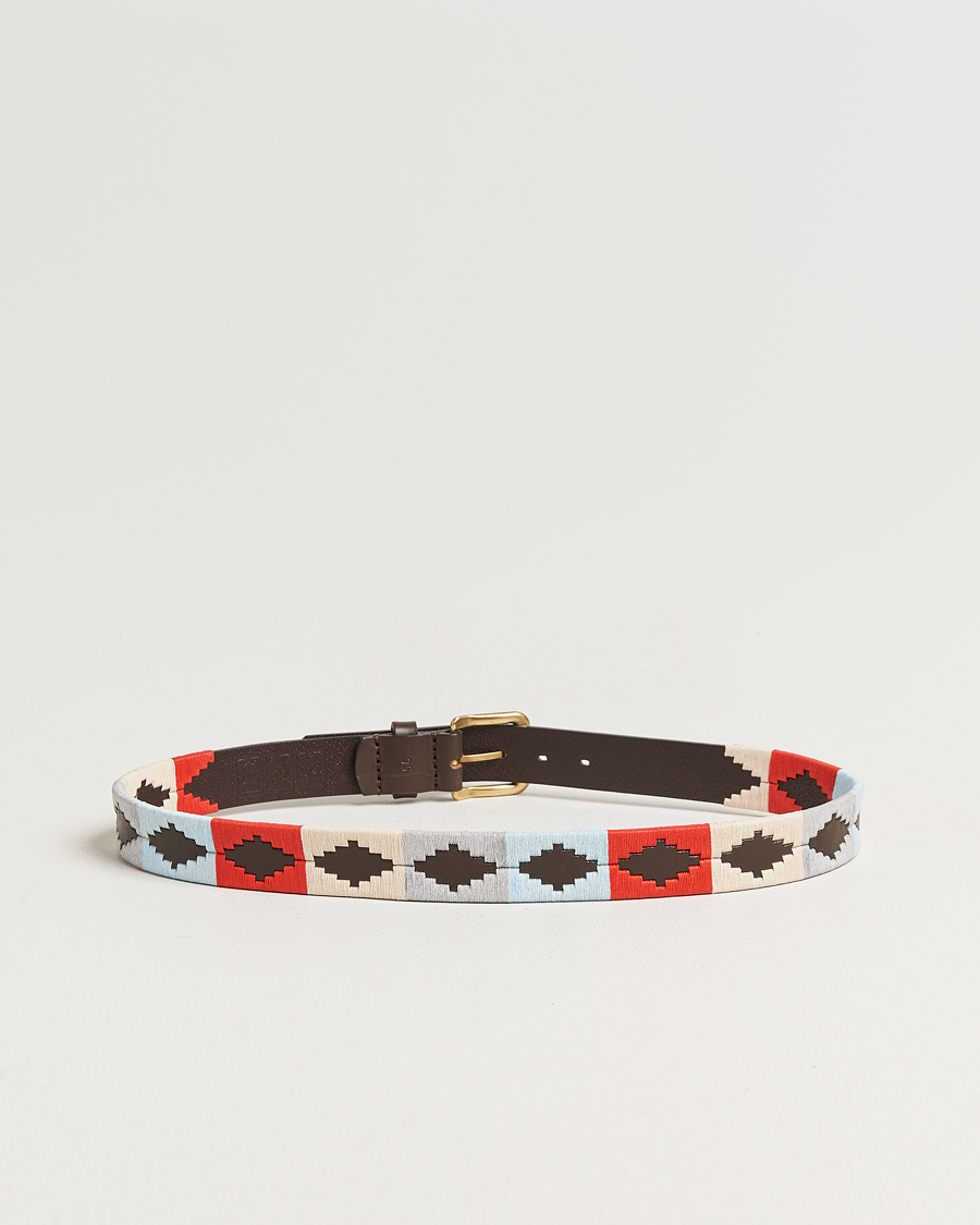 Heren | Riemen | Pampeano | Brisa Hand Stitched Classic Leather Belt 3,5cm Multi