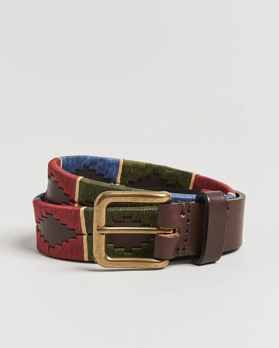 Heren | Riemen | Pampeano | Otono Hand Stitched Classic Leather Belt 3,5cm Brown