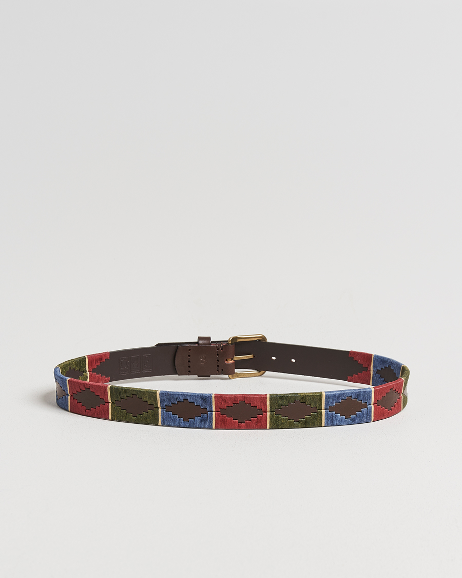 Heren | Riemen | Pampeano | Otono Hand Stitched Classic Leather Belt 3,5cm Brown