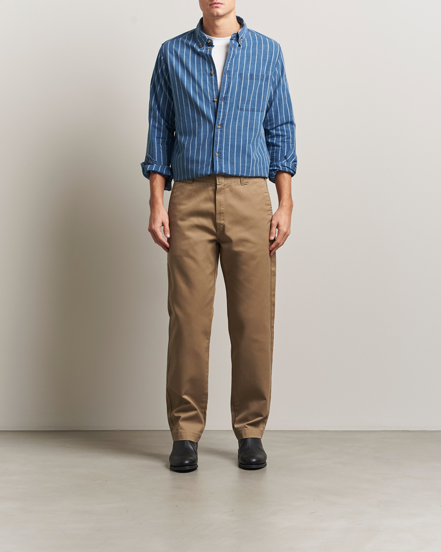 Heren | Overhemden | LES DEUX | Indigo Stripe Shirt Denim Blue