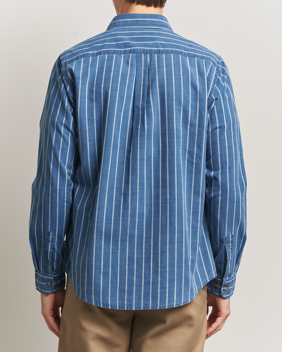 Heren | Overhemden | LES DEUX | Indigo Stripe Shirt Denim Blue