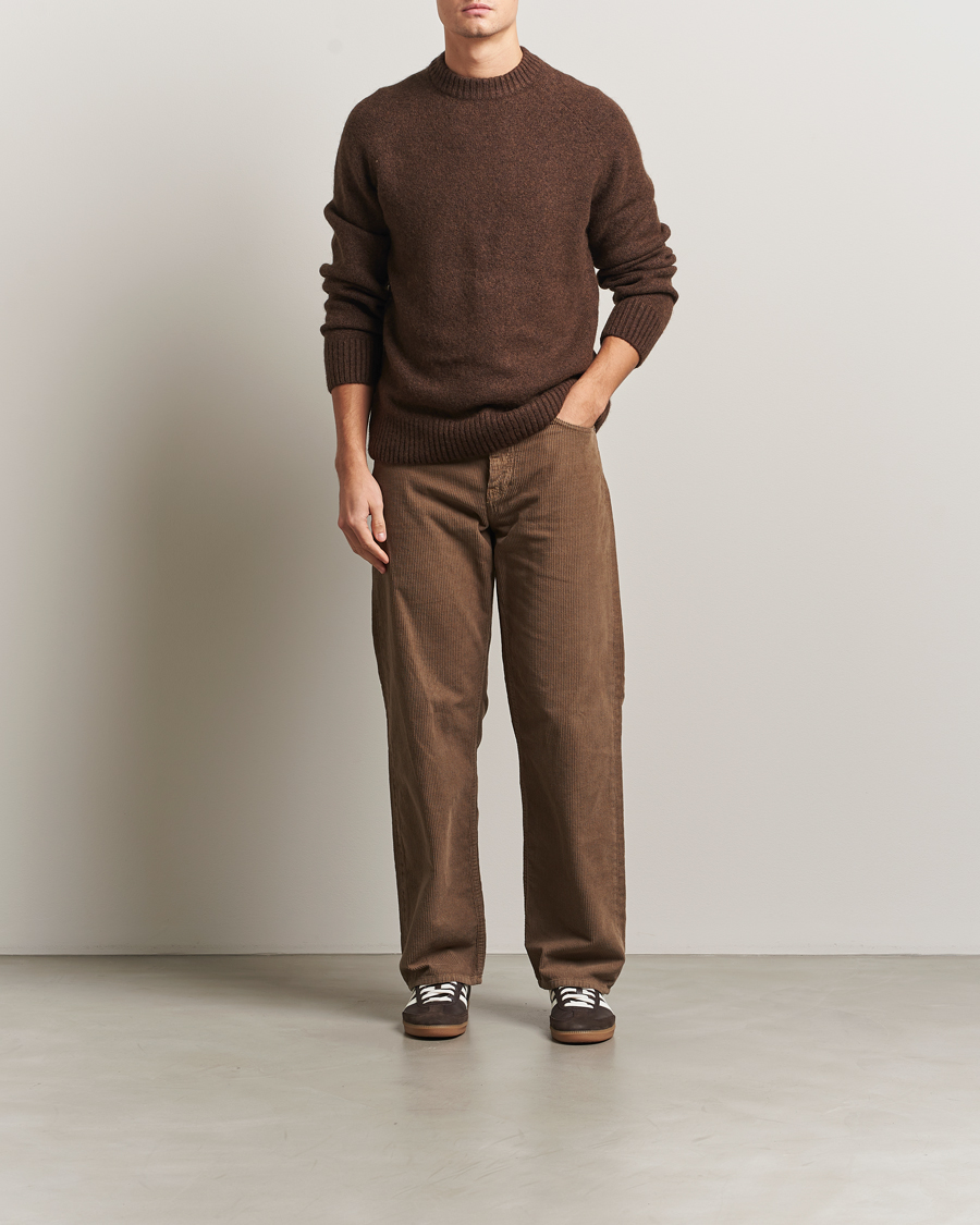 Heren | Truien | LES DEUX | Gilbert Crew Neck Knit Slate Brown