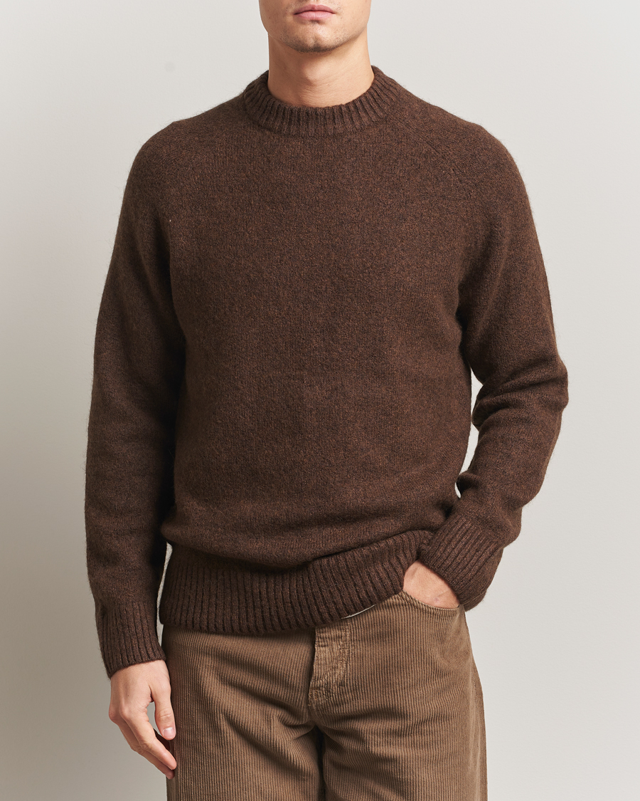 Heren | Truien | LES DEUX | Gilbert Crew Neck Knit Slate Brown