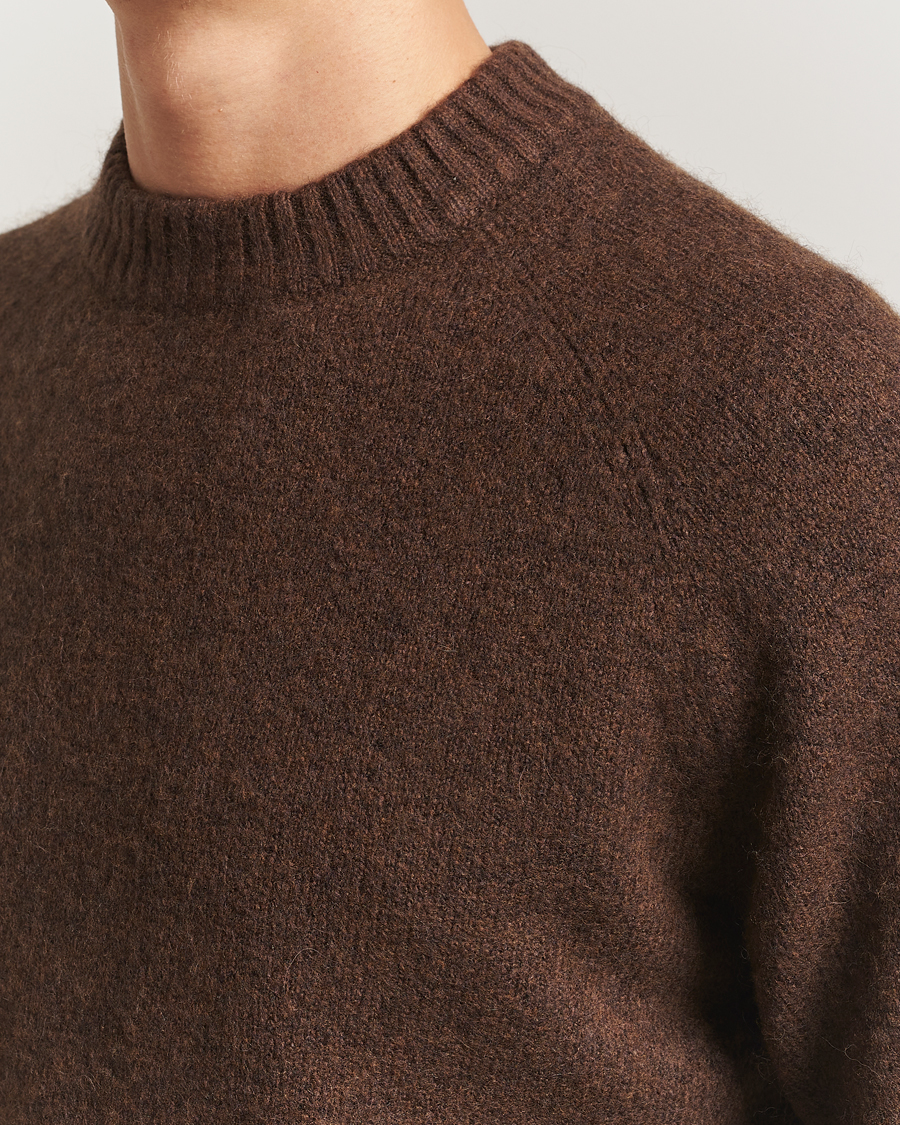 Heren | Truien | LES DEUX | Gilbert Crew Neck Knit Slate Brown