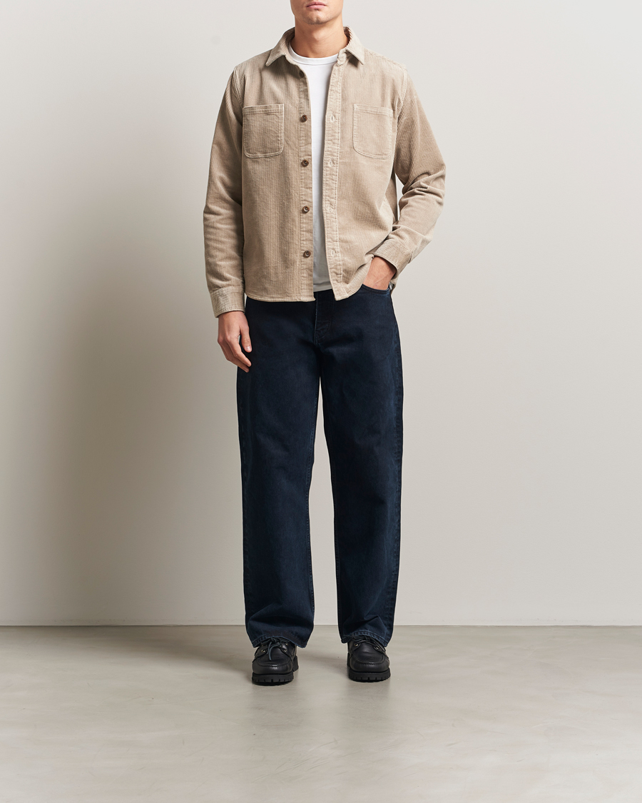 Heren | Overhemden | LES DEUX | Kody Corduroy Overshirt Light Sand