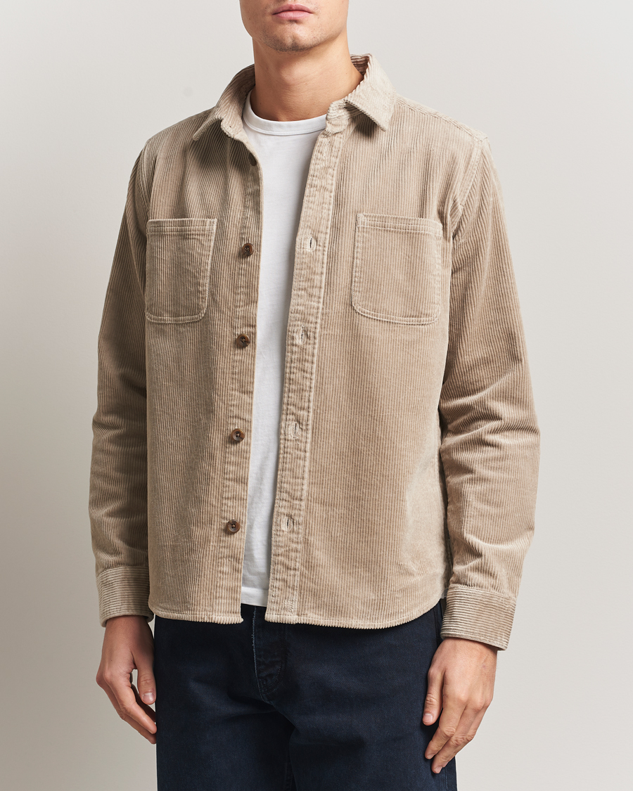 Heren | Overhemden | LES DEUX | Kody Corduroy Overshirt Light Sand