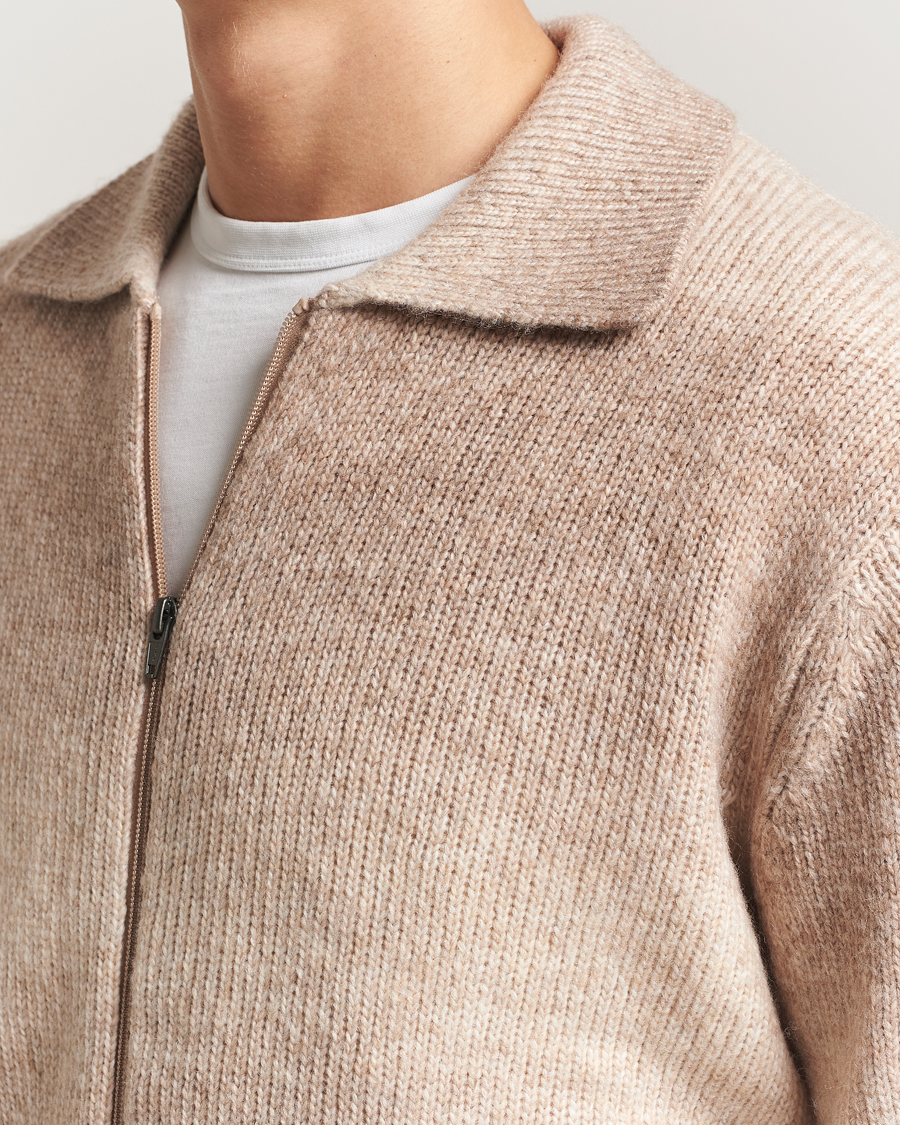 Heren | Truien | LES DEUX | Gannon Gradient Zipper Cardigan Prairie Sand