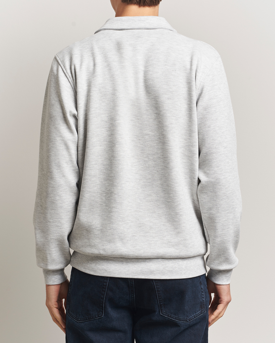 Heren | Truien | LES DEUX | Ben Polo Pique Sweatshirt Snow Melange