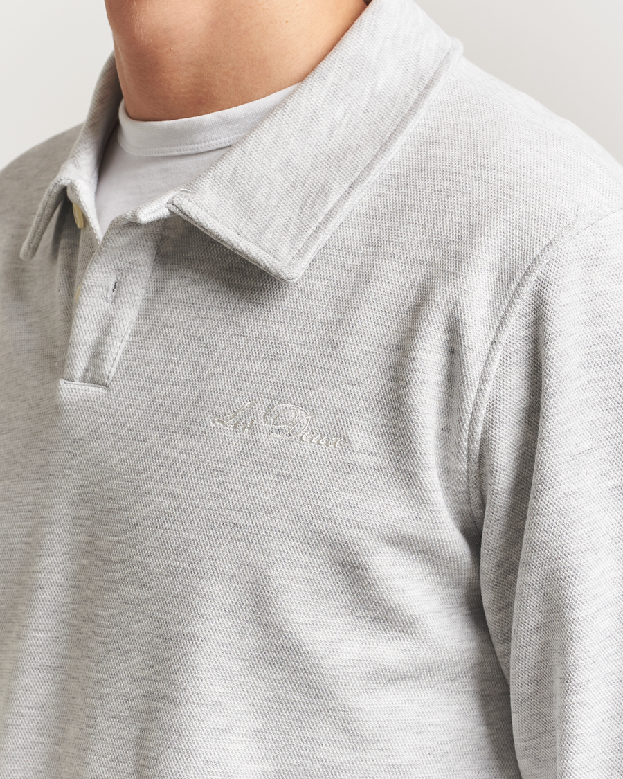 Heren | Truien | LES DEUX | Ben Polo Pique Sweatshirt Snow Melange