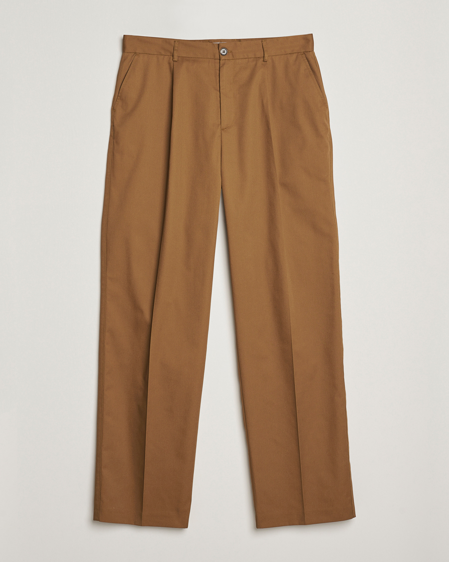 Heren | Broeken | LES DEUX | Reece Pleated Heavy Twill Pant Dark Sand