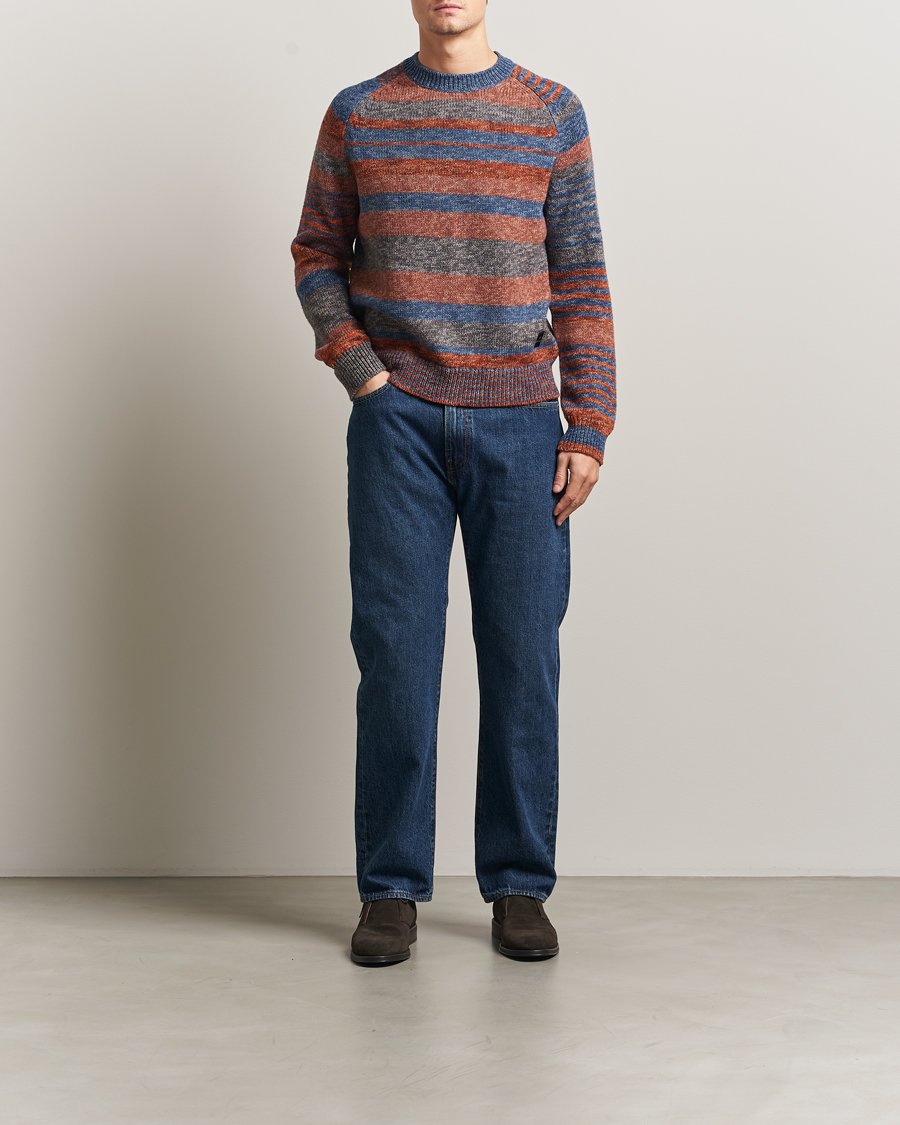 Heren | Truien | PS Paul Smith | Wool Knitted Striped Sweater Red Multi