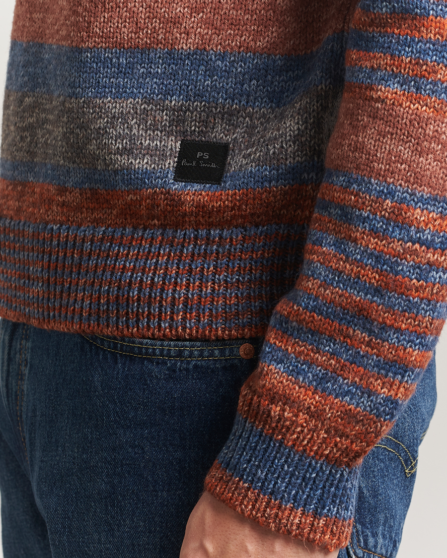 Heren | Truien | PS Paul Smith | Wool Knitted Striped Sweater Red Multi