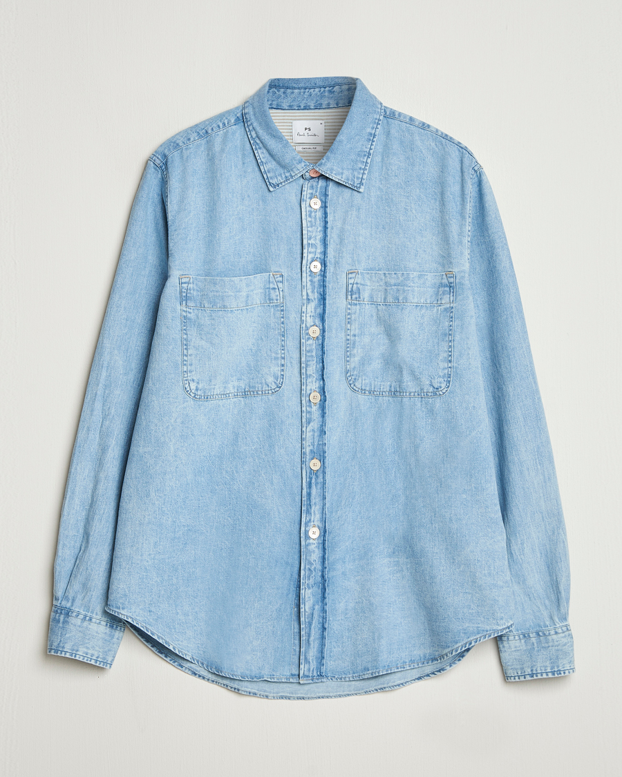 Heren | Overhemden | PS Paul Smith | Casual Fit Denim Shirt Washed Blue