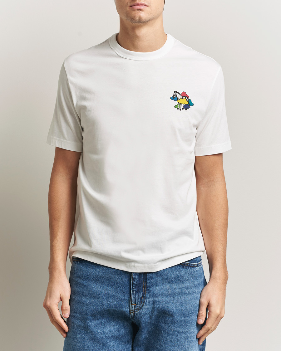 Heren | T-shirts | PS Paul Smith | Cloud Zebra Printed T-Shirt White