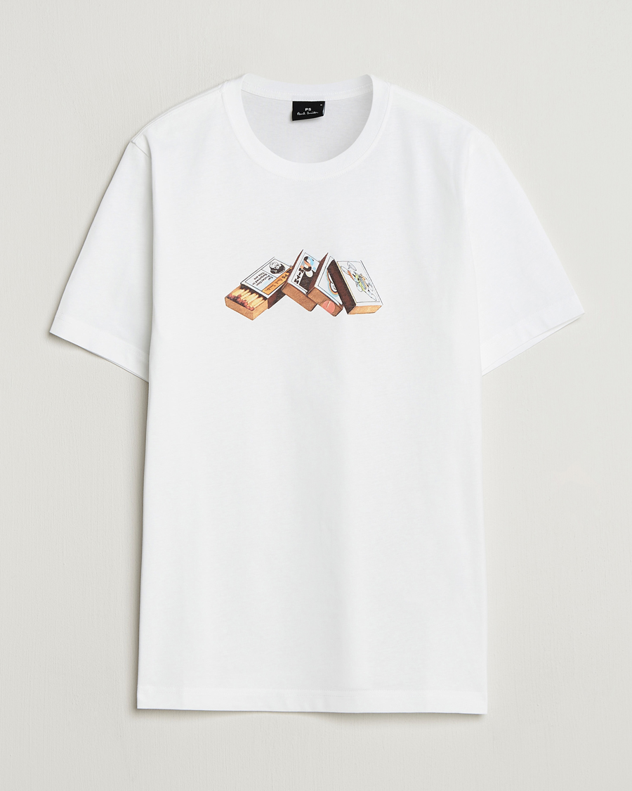Heren | T-shirts | PS Paul Smith | Matchboxes Printed T-Shirt White