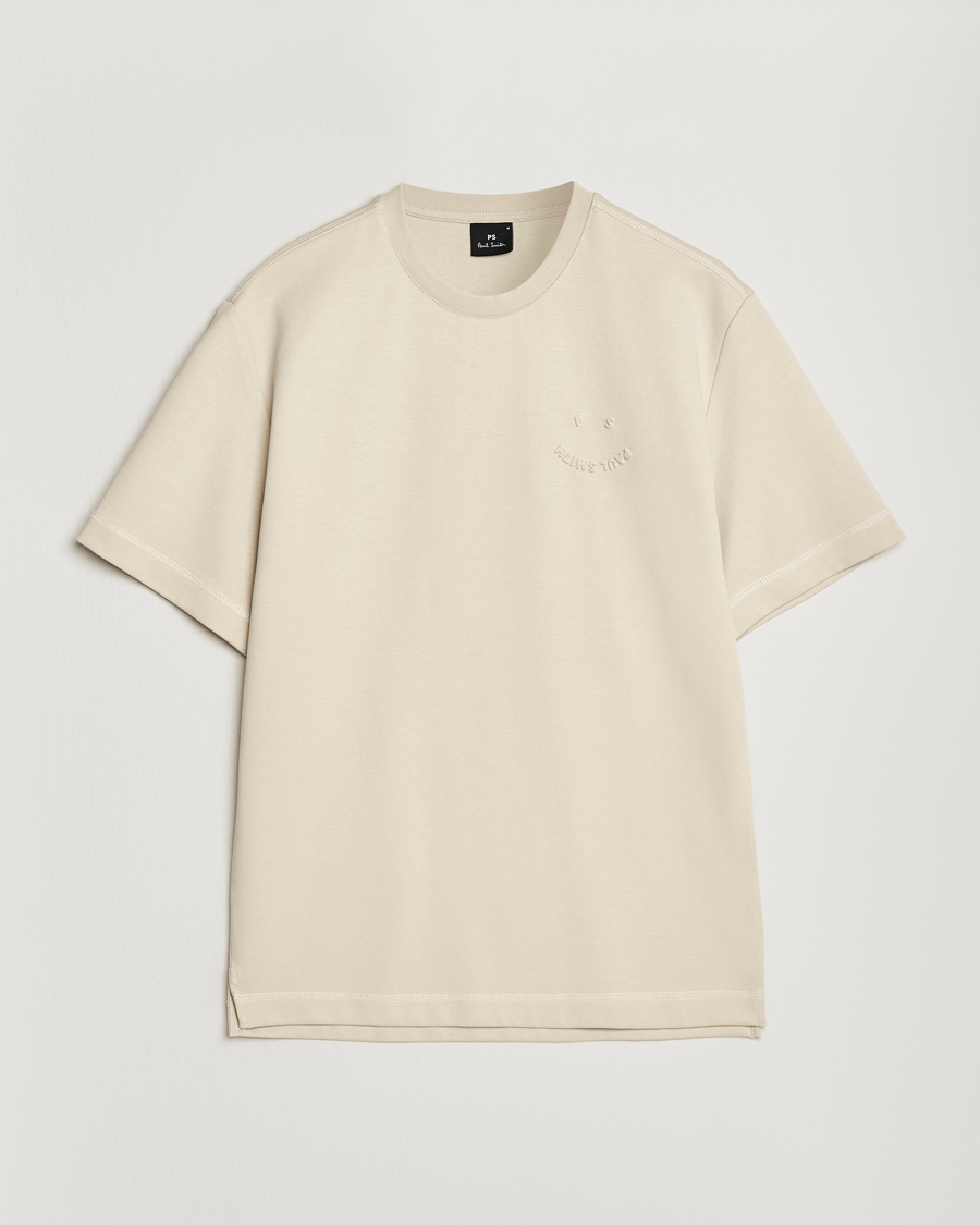Heren | T-shirts | PS Paul Smith | Casual Fit Happy T-Shirt Ecru