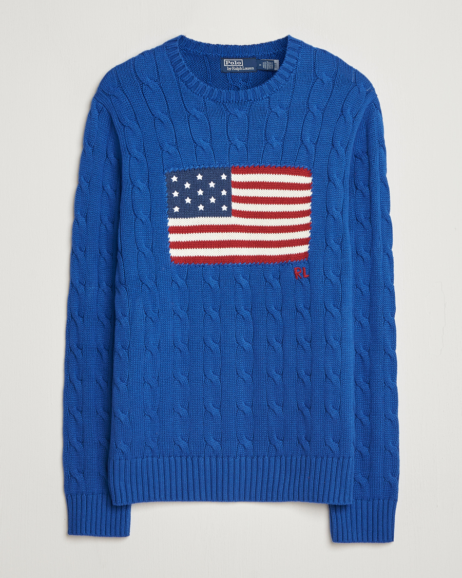 Heren | Truien | Polo Ralph Lauren | Cotton Cable Flag Sweater Sapphire Star