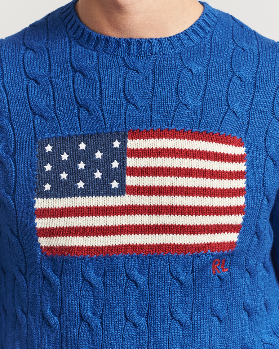 Heren | Truien | Polo Ralph Lauren | Cotton Cable Flag Sweater Sapphire Star