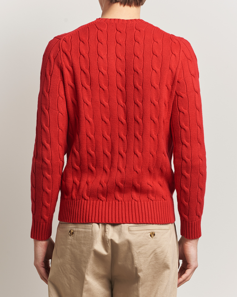 Heren | Truien | Polo Ralph Lauren | Cotton Cable Flag Sweater RL 2000 Red