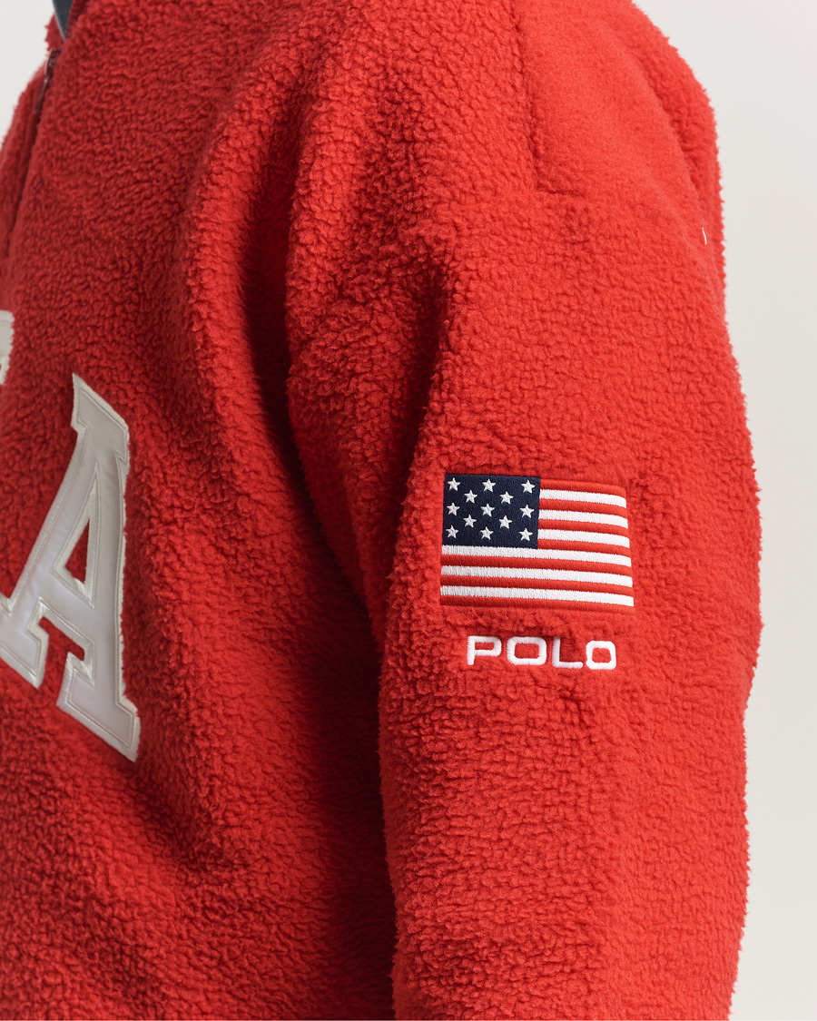 Heren | Truien | Polo Ralph Lauren | Polar Half Zip USA Fleece RL 2000 Red